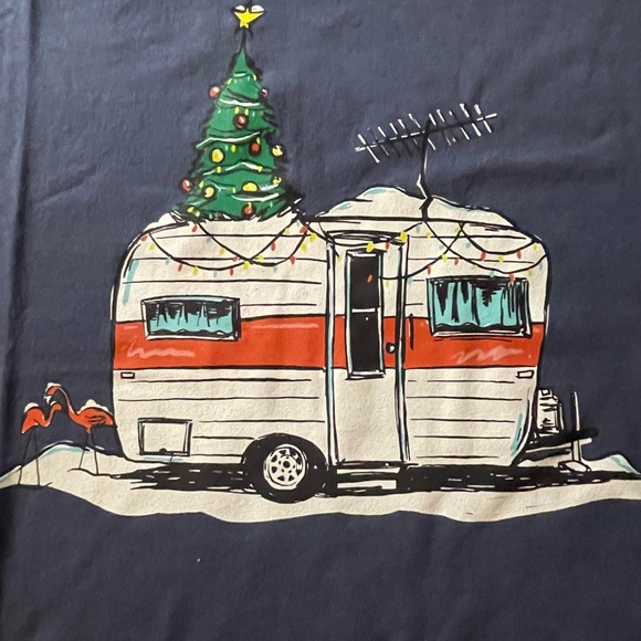 Camper Christmas Gray T-Shirt - Picture 4 of 5